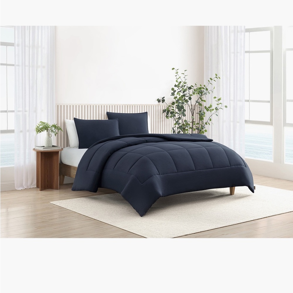 UGG NWT Queen Size Devon Comforter Set Navy Color 🔥No offer Item🔥